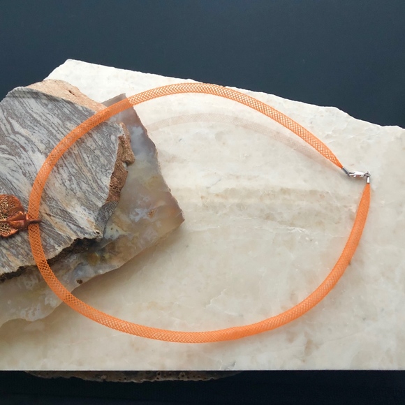 copper leaf necklace - Picture 2 of 2